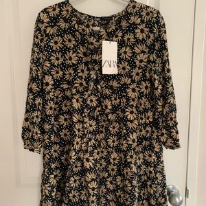 NWT ZARA SUNFLOWER DRESS